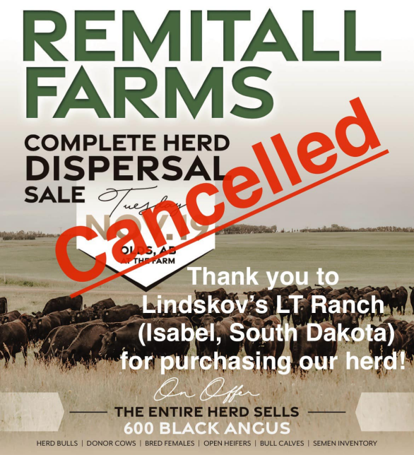 Remitall Farms Herd Sold